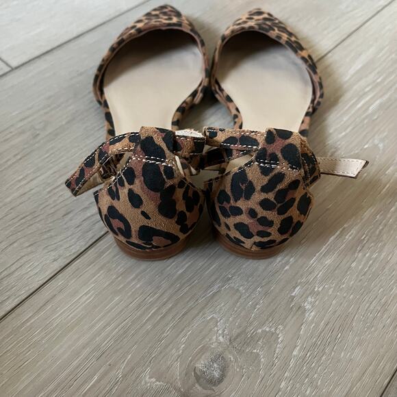 Anthro Seychelles 'Plateau Flats' Women's 7.5 Leopard Print Ankle Wrap Flat - Picture 5 of 10